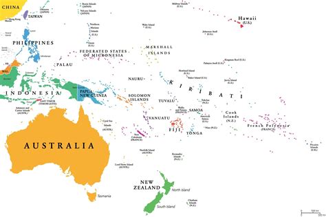 Map of Oceania - Vivid Maps