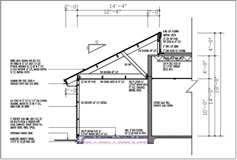 Steel structure section view detail of house dwg file - Cadbull