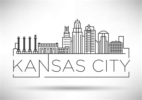 40 - Linear Style USA Cities | Kansas city skyline, City skyline ...