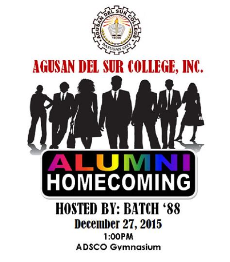 ALUMNI HOMECOMING 2015 – AGUSAN DEL SUR COLLEGE