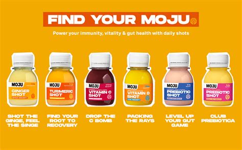 MOJU Ginger Shots - 12x60ml, Immune Support, Natural Ingredients, No ...