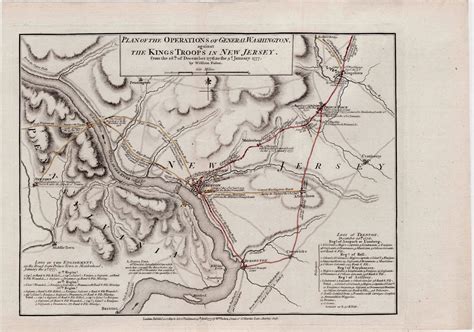 Washington's victory at the Battle of Trenton - Rare & Antique Maps