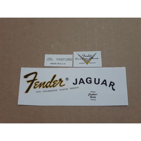 fender jaguar headstock logo waterslide decal black | Shopee Malaysia