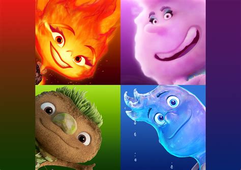 Elemental Character Posters – Meet Ember, Wade, Clod and Gale - Pixar Post