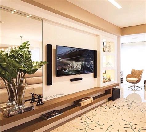 16 Modern TV Wall Mount Ideas For Your Best Room | Decoração sala de tv ...