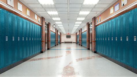 School Hallway Background Images