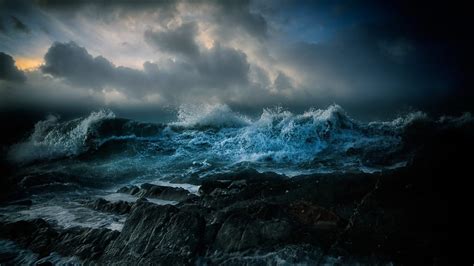 nature, Landscape, Clouds, Water, Sea, Rock, Waves, Storm HD Wallpapers ...