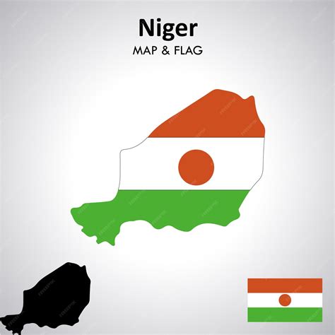 Premium Vector | Niger flag and map design map flag vector file