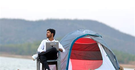 Man Camping at the River · Free Stock Photo