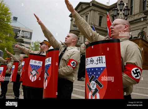 Apr 22, 2006; Lansing, MI, USA; The National Socialist Movement, a ...