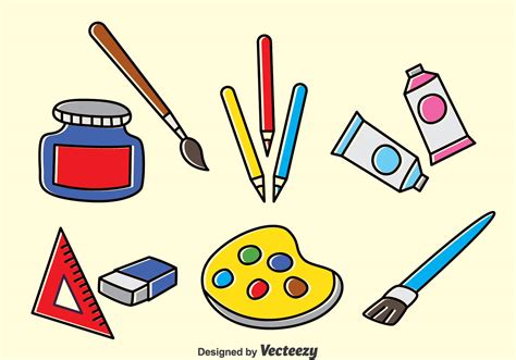 Drawing Tools Vector Set 122651 Vector Art at Vecteezy