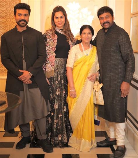 Niharika Konidela Sangeet : Chiranjeevi, Ram Charan & family look royal!