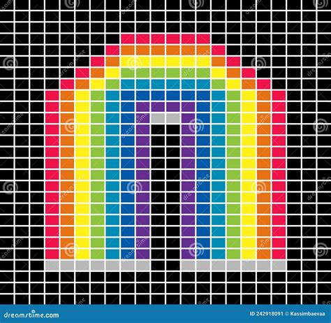 Pixel Rainbow Pattern Background. EPS8 Vector | CartoonDealer.com #56132094