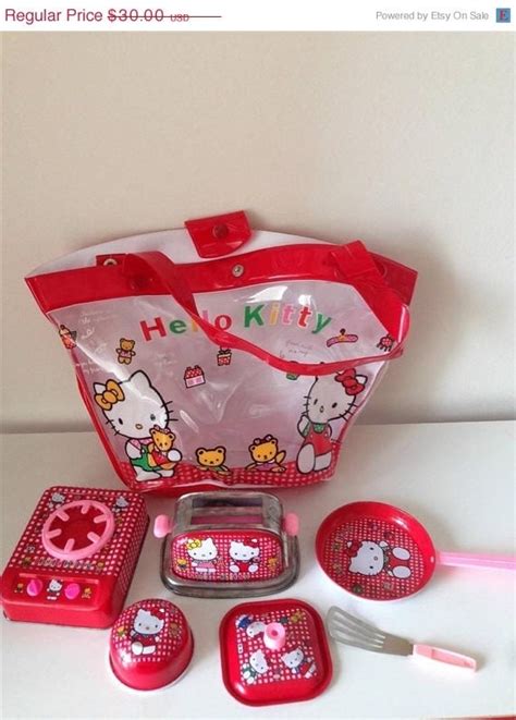 Vintage Sanrio Hello Kitty Kitchen set tin by NiftyVintageGirl