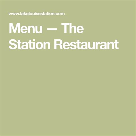 Menu — The Station Restaurant Asian Bbq Sauce, Sweet Chili Dipping ...