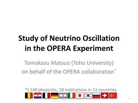 PPT - Study of Neutrino Oscillation in the OPERA Experiment PowerPoint ...