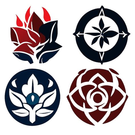 Premium Vector | Artistic garden symbol set