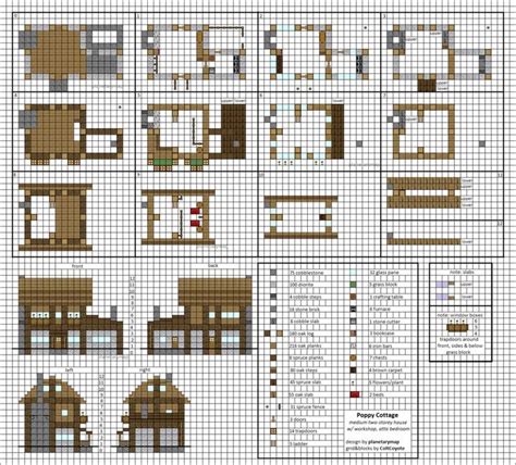 Minecraft Cabin Blueprints