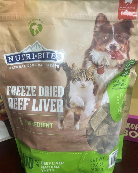 Nutri Bites Freeze Dried 100% Beef Liver Dog Cat Treats 17.6 oz NEW ...