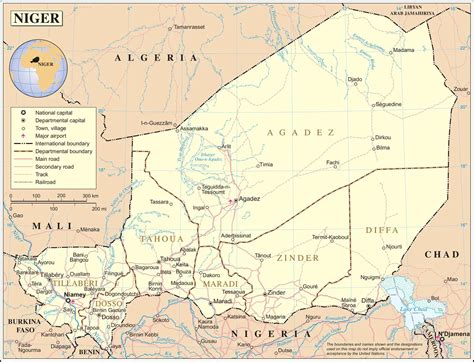 Niger Political Map - MapSof.net