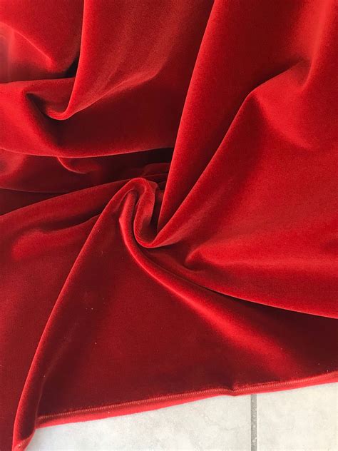 Red Cotton Velvet Fabric Premium Quality by Niedieck 150cm - Etsy