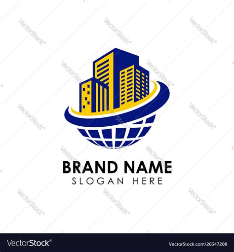 Building construction logo design template Vector Image