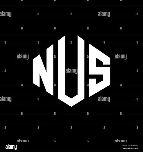 NUS letter logo design with polygon shape. NUS polygon and cube shape ...