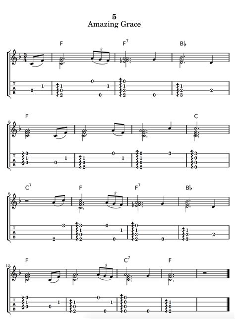 Amazing Grace Chord Melody Ukulele Tab | Ukulele Go