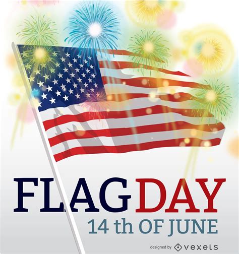 Flag Day USA June 14th Vector Download