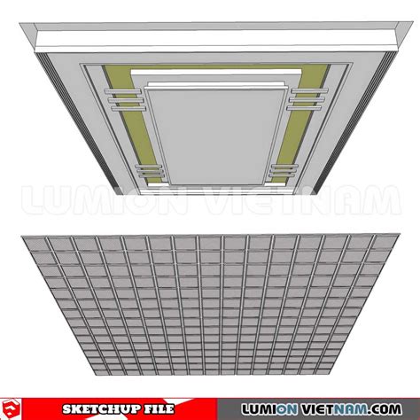 230719. Dropped Ceiling Sketchup 3D Models