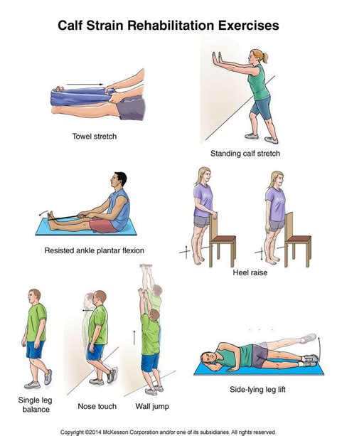 Calf strain exercises, Calf strain, Torn calf muscle