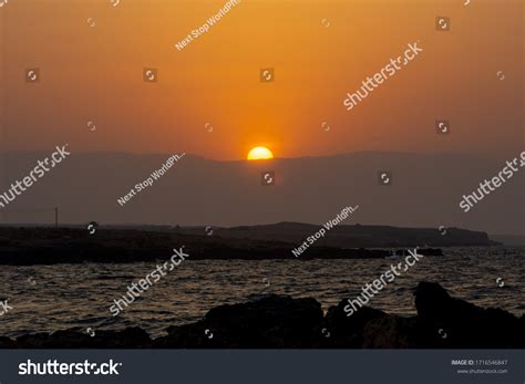 Half Yellow Sun Visible Sun Sets Stock Photo 1716546847 | Shutterstock