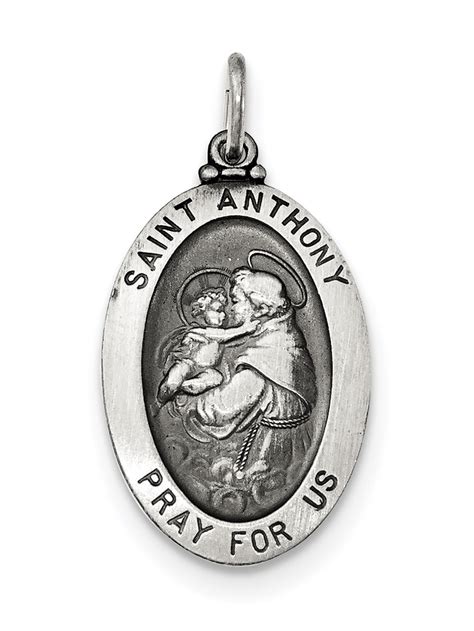 Jewelry by Sweet Pea - 925 Sterling Silver Antiqued Saint Anthony Medal ...