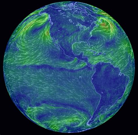 Earth An Animated Map Of Global Wind And Weather Wind Map Global ...