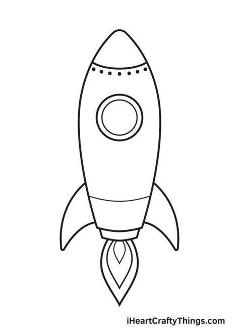 Rocket Drawing - How To Draw A Rocket Step By Step