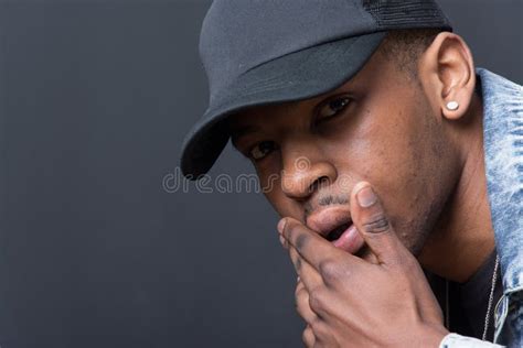 Portrait Of Hip Hop African American Dancer Isolated Background Stock ...