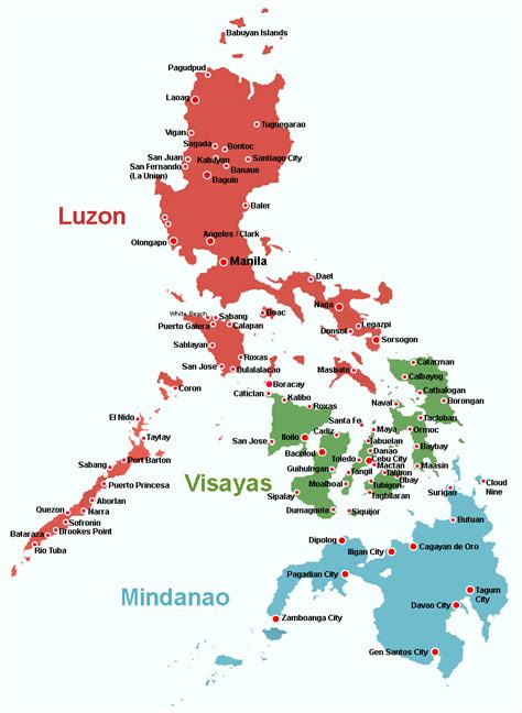 Map Of The Philippines Luzon Visayas Mindanao