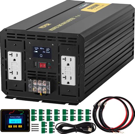 VEVOR Power Inverter, 5000W Modified Sine Wave Inverter, DC 12V to AC ...