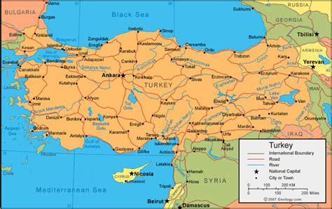 Detailed Map Of Turkey - Allie Bellina