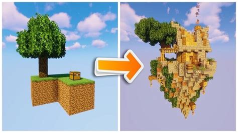 Cách làm máy farm đá cuội bằng dung nham và băng trong Minecraft Skyblock