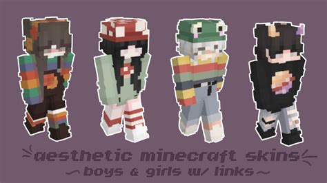 ☁️ aesthetic minecraft skins for boys & girls w/ links - YouTube