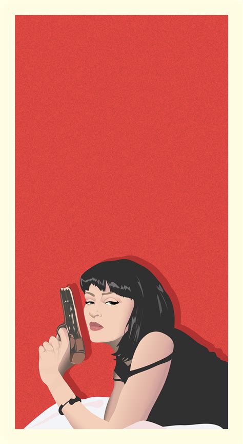 Mia Wallace vector illustration on Behance