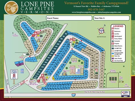 Lone Pine Campsites Map