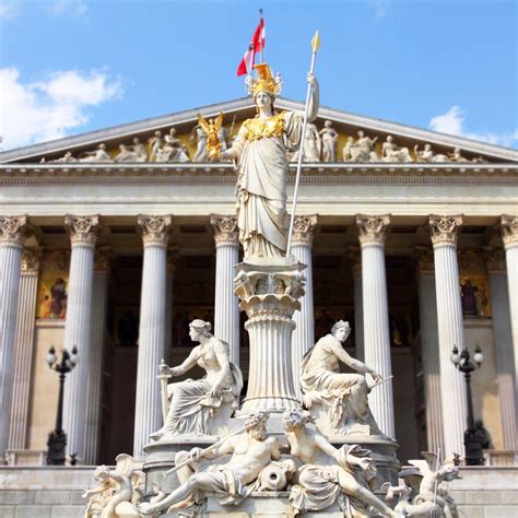 Ancient Polytheistic Greek Religion Statue of Austria Parliament Athena