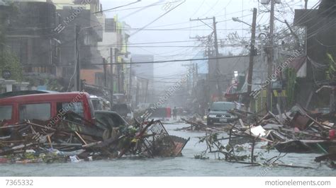 Typhoon Haiyan Devastation Storm Surge Flooding Tacloban Stock video ...