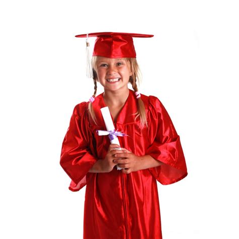 Child Matte Red Graduation Cap Gown Preschool Kindergarten | lupon.gov.ph