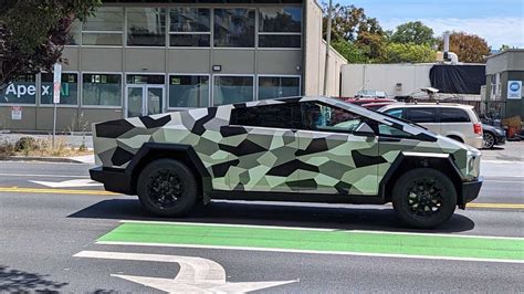 Tesla Cybertruck rocks camouflage wrap in latest sighting, but why?