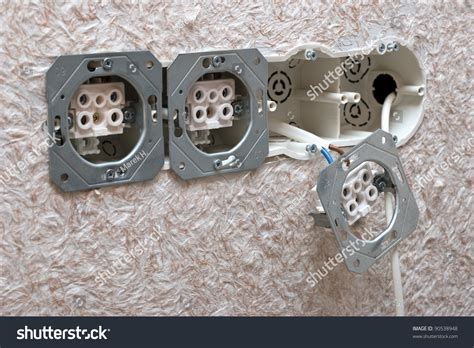 Installing Outlet Electrical Box Construction Stock Photo 90538948 ...