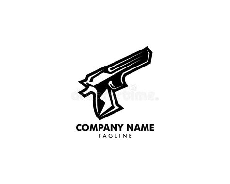 Pistol Gun Icon Logo Template Stock Vector - Illustration of badge ...