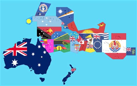 Flag Map of Oceania made by u/Dismal_Ad_1360 : r/Vexillmaps